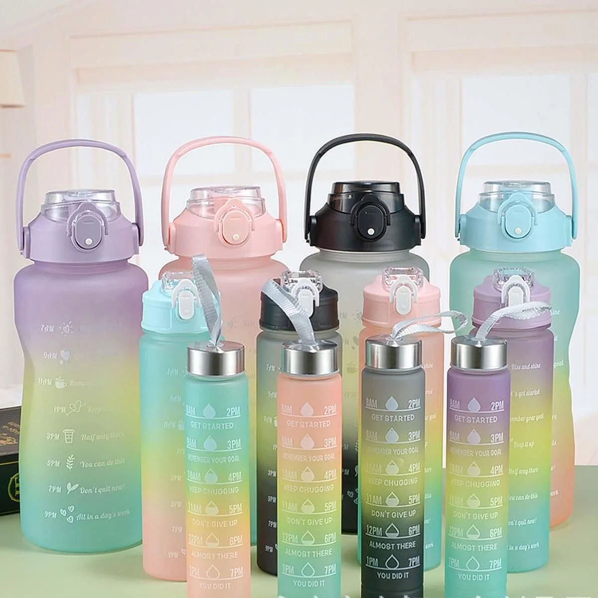 3 PCS 3in1 multicolor water bottles - Image 2