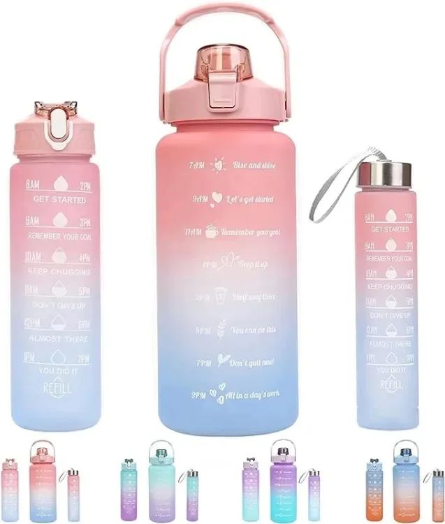 3 PCS 3in1 multicolor water bottles