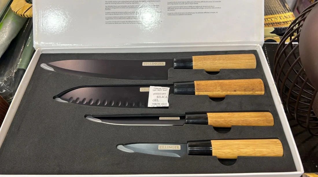 4Pcs Japanese Zillinger Knife Set - Image 2