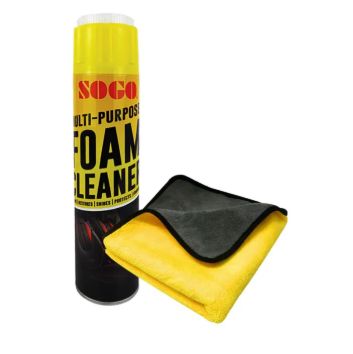 Deal Pack Of 2 Sogo Foam Cleaner and Microfiber Cloth