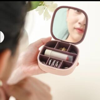 Mirror Jewellery Box Portable Jewelry Box Travel Ring Earrings