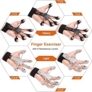 Silicone Gripster Grip Strengthener Finger Stretcher Hand Grip Trainer Gym Fitness Training And Exercis