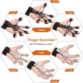 Silicone Gripster Grip Strengthener Finger Stretcher Hand Grip Trainer Gym Fitness Training And Exercis