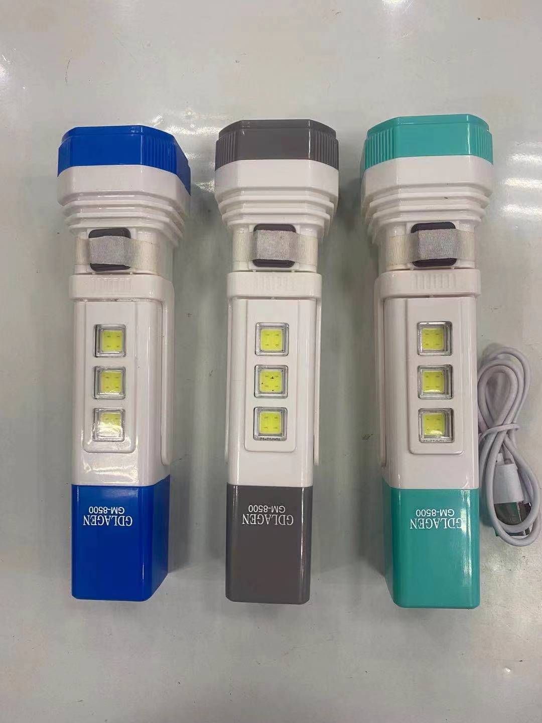 Solar Rechargeable LED Flashlight With Fan and Lantern LED Charging Light Lamp - Image 2